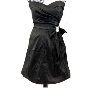 Teeze Me Black Strapless Dress w Large Bow Size 5